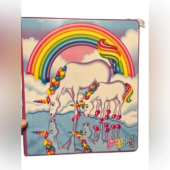 Lisa Frank Happy 30th Birthday Binder Bundle Unicorn Dolphin Puppy Colorful - Picture 2 of 7